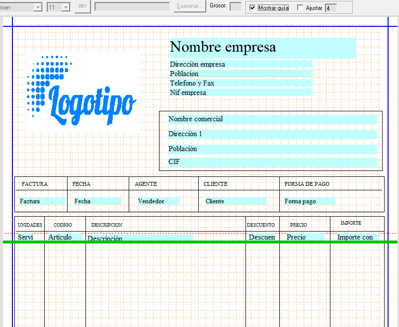 Diseña tu formato en PowerGest 34 Formato con guia