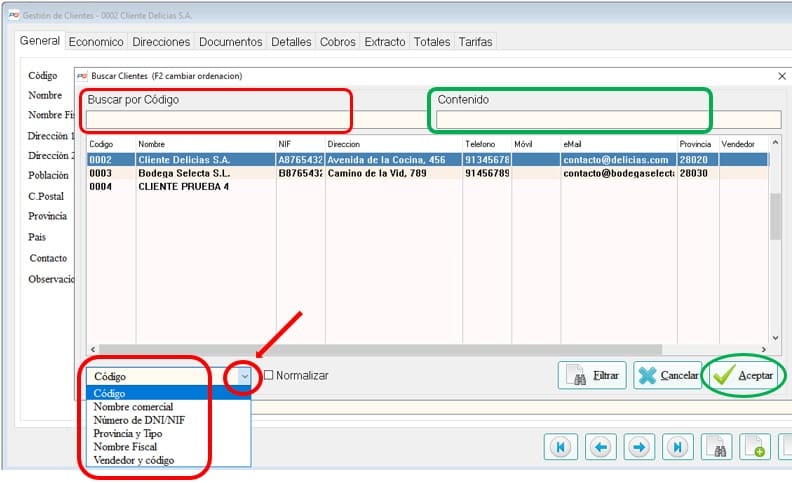 Crea Tu Fichero de clientes 11 Clientes desplegables