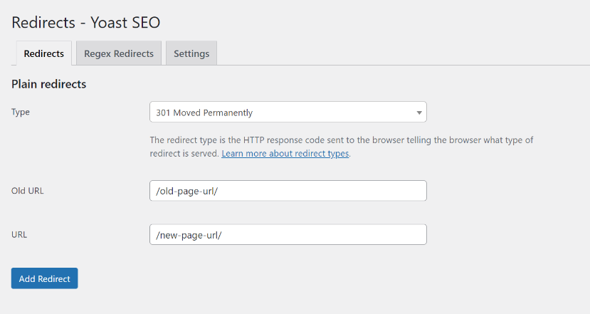 Redirección 301, ¿Qué es y cómo hacerlas correctamente? 2 Redireccipon Yoast SEO