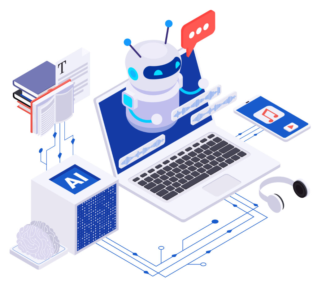 Mejor Inteligencia Artificial para tu negocio 3 2304.i039.017.F.m004.c9.AI generated art AI powered content creation isometric