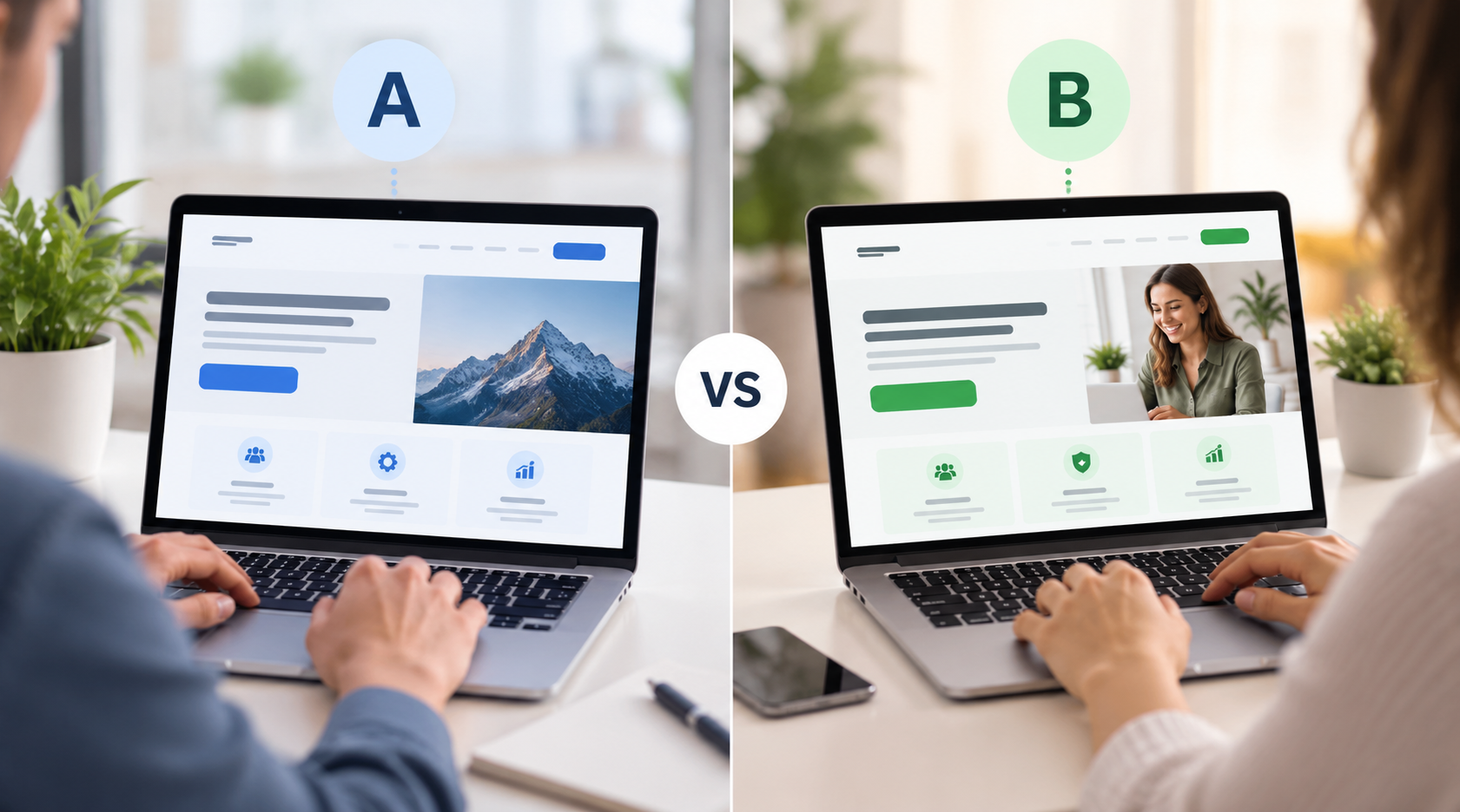 Blog 11 Comparativa A B de paginas web